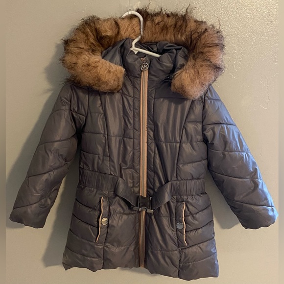 Michael Kors Toddlers Jacket Size: 3T Color: Gray and Light Pink - Picture 2 of 14